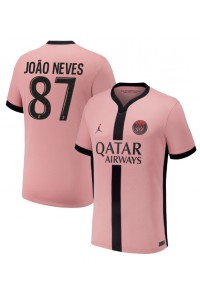 Paris Saint-Germain Joao Neves #87 Jalkapallovaatteet Kolmaspaita 2024-25 Lyhythihainen